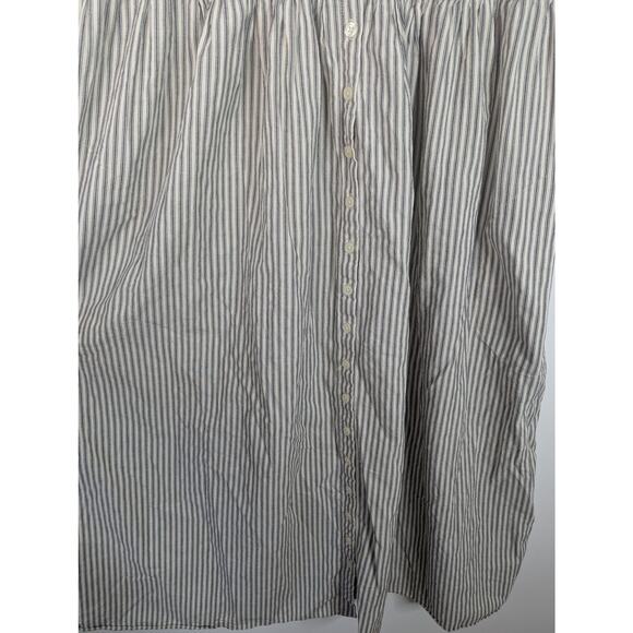 THE GREAT. Striped Midi Dress in Black and White - Picture 4 of 10